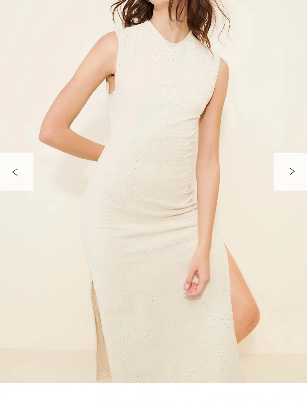 Free People Ivory Eventide Midi Dress NWT